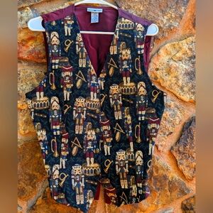 Vintage tapestry nutcracker vest